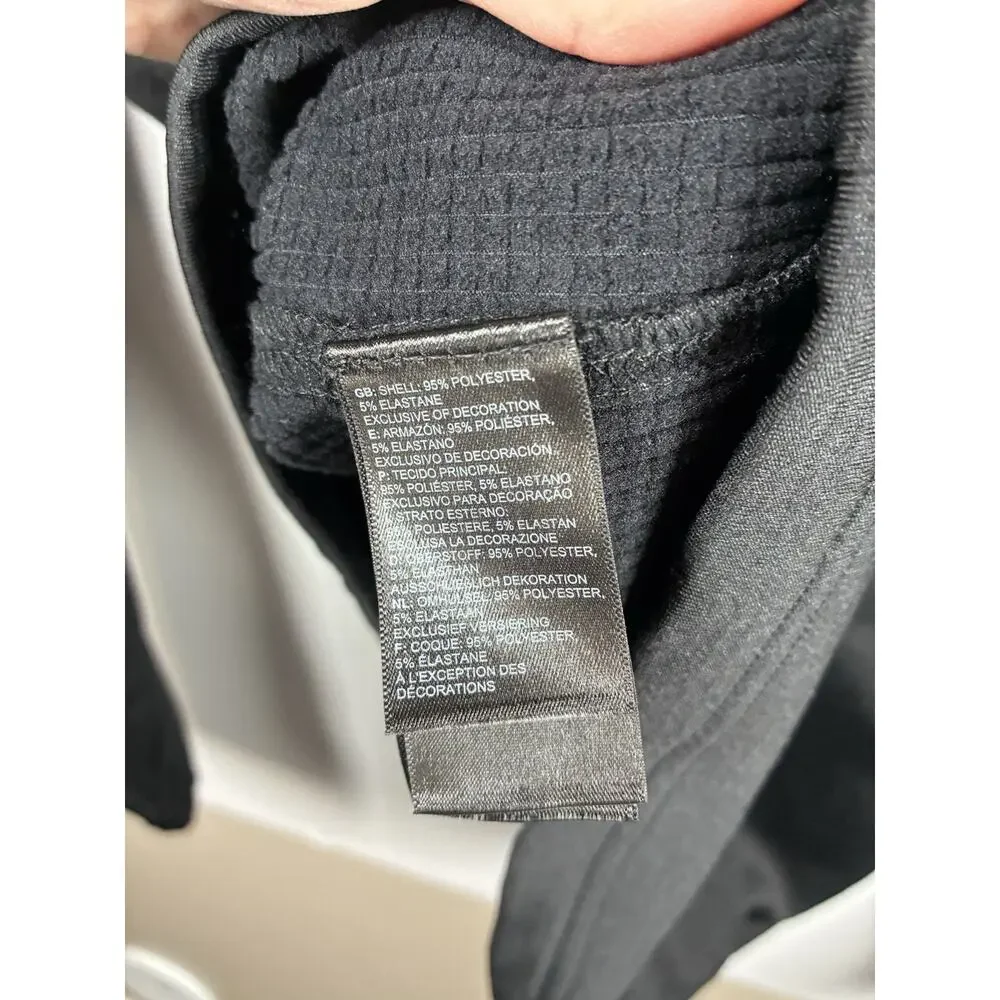 The North Face Mens M NWT Mountain Peaks Quarter Zip Fleece Black BMC Logo